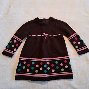 Marshall's girls 12 months brown knit dress